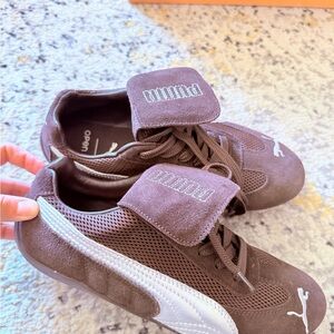 Puma Plum Suede Lace-Up Sneakers